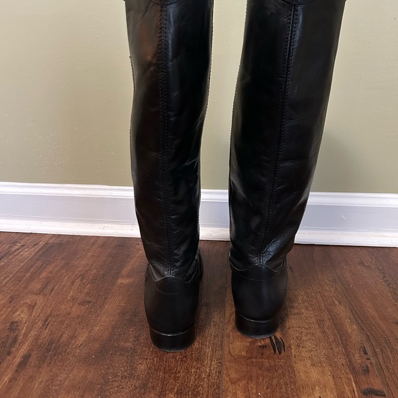 Women's Frye Melissa Button 2 Knee High Leather Boot - Picture 9 of 15